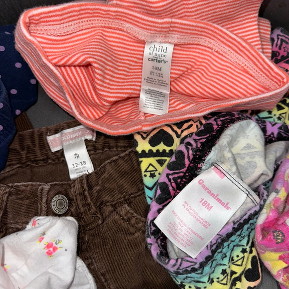 Lot of 8 Baby Girl Toddler Bottoms Bundle Pants Size 18 Months Multi-Color - Picture 8 of 10